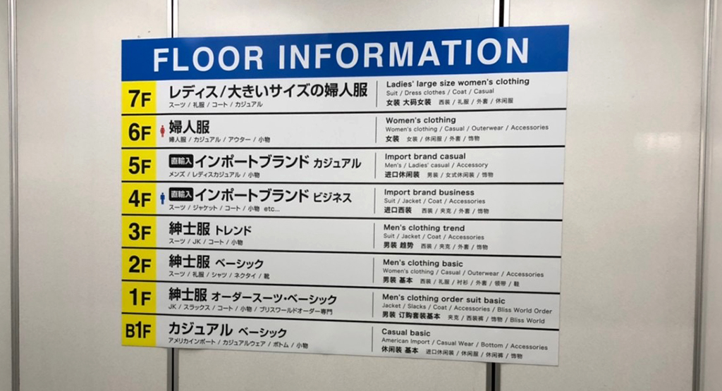 エレベーター多言語